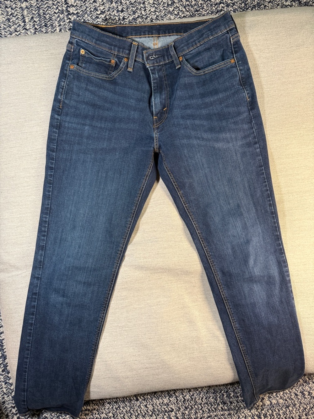 Levi's 541 Blue Denim Jeans with Tan Leather Patch